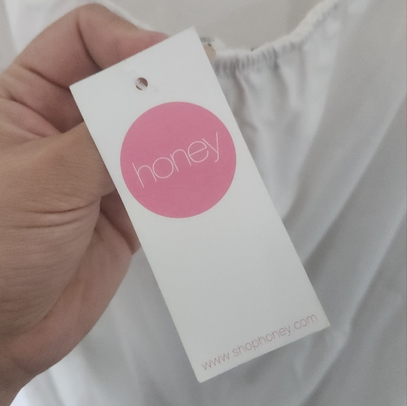 Honey Maxi Dress white sleeve L size - Picture 6 of 6